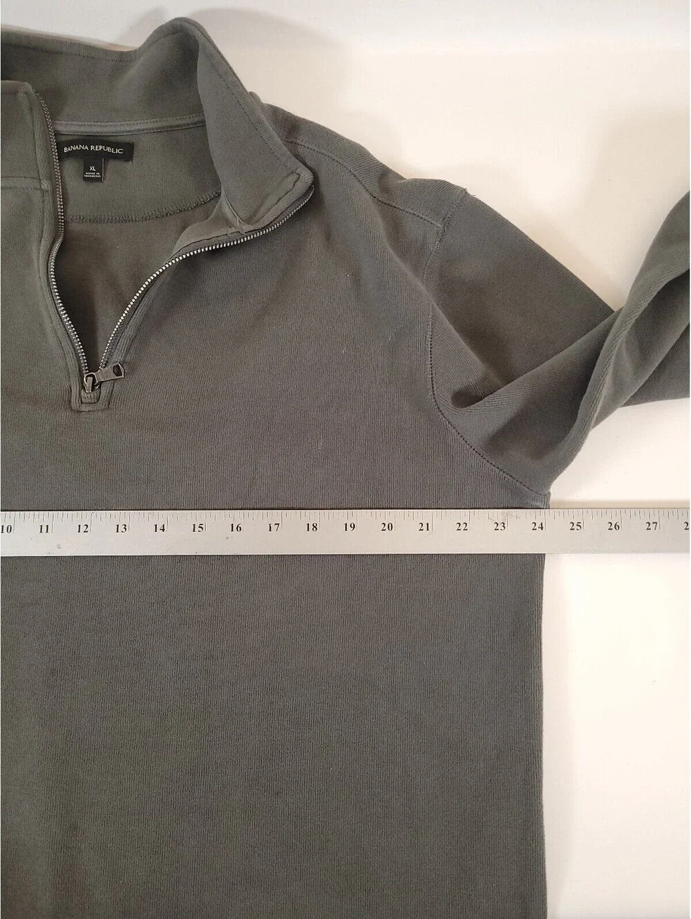 Banana republic quarter zip sweatshirt mens XL green